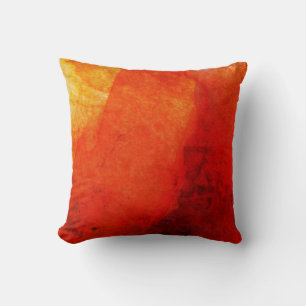 Cojín decorativo de acuarela Naranja abstracto