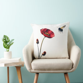 Cojín decorativo De Adormidera Y Algodón De Bee