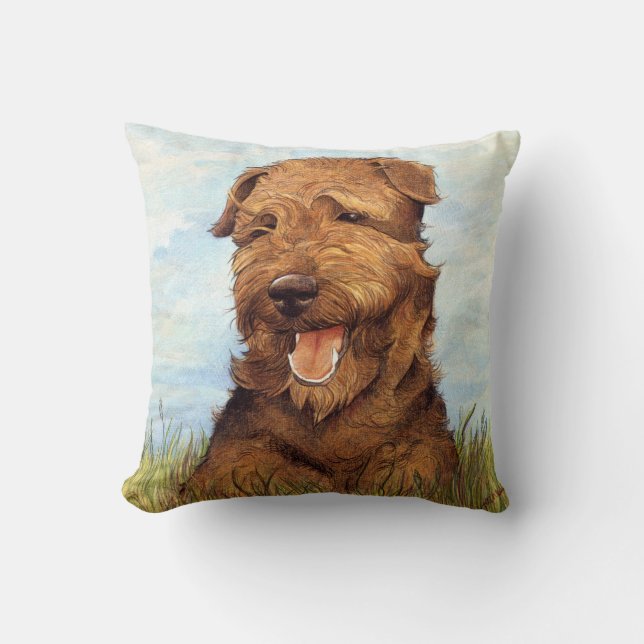 Cojín decorativo de Airedale Terrier (Anverso)
