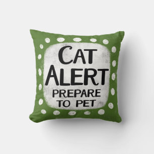 Cojín decorativo de alerta de gato