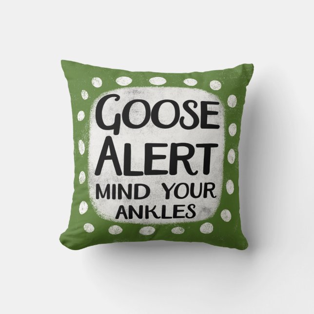 Cojín decorativo de alerta de Goose (Anverso)
