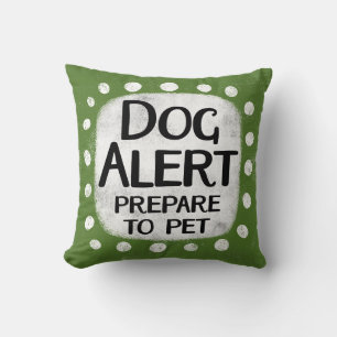 Cojín decorativo de alerta de perros
