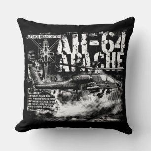 COJÍN DECORATIVO de algodón AH-64 de grado A apach