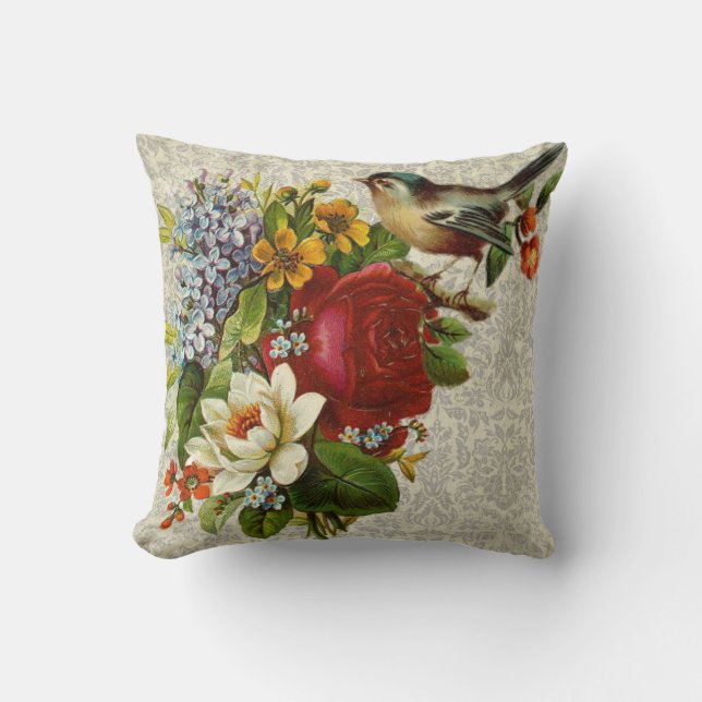 Cojín decorativo de algodón de 16" x 16" (Anverso)