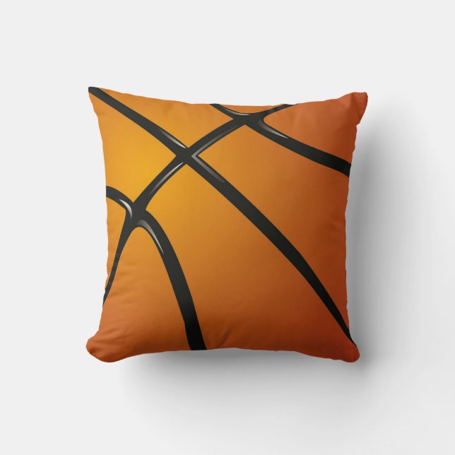 Cojín decorativo de algodón de grado A/Baloncesto (Anverso)