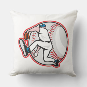 Cojín decorativo de algodón de grado A/Béisbol