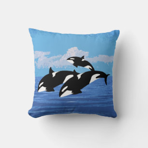 Cojín decorativo de algodón de las Orcas