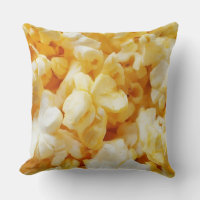 Cojín decorativo de algodón de palomitas amarillas