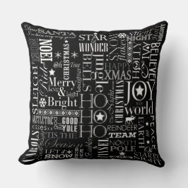 Cojín decorativo de algodón de pizarra de vacacion