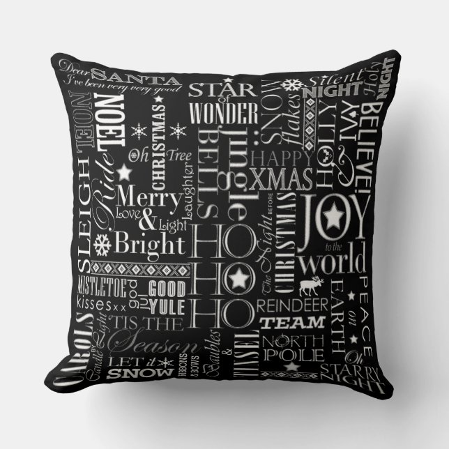 Cojín decorativo de algodón de pizarra de vacacion (Anverso)