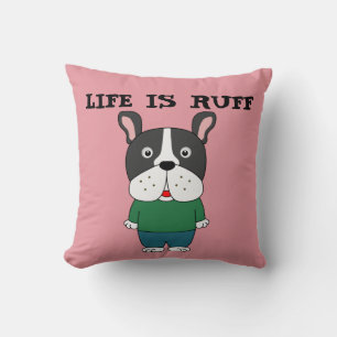 COJÍN DECORATIVO DE AMANTE DEL PERRO, LA VIDA ES C