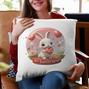 Cojín decorativo de amor al corazón valentino de C