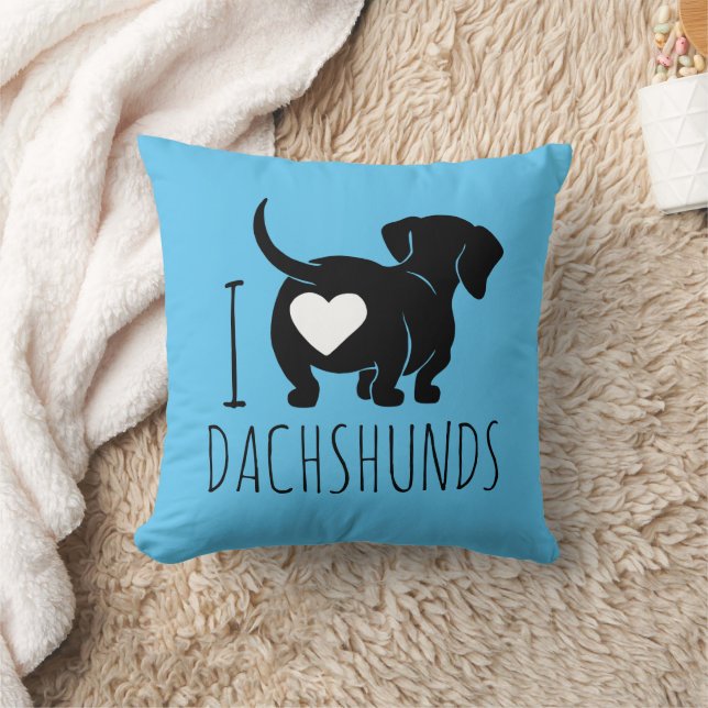 Cojín decorativo de amor de Dachshund (Manta)