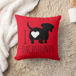 Cojín decorativo de amor de Dachshund