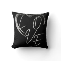 Cojín decorativo de amor negro
