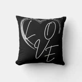Cojín decorativo de amor negro