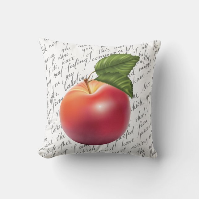 Cojín decorativo de Apple Rojo (Anverso)