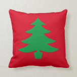 Cojín decorativo de árbol de Navidad<br><div class="desc">almohada de lanzamiento de árbol de Navidad. Audaz y festivo para las vacaciones.</div>