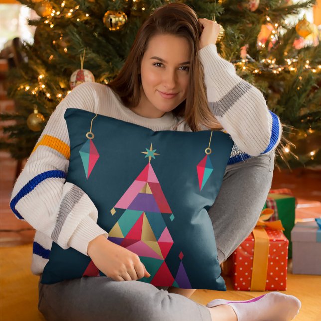 Cojín decorativo de árbol de Navidad geométrico ne (Subido por el creador)