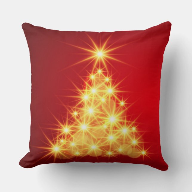 Cojín decorativo de árbol navideño espumoso (Anverso)