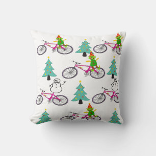 Cojín decorativo de árboles de Navidad, hombre de 