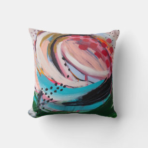 Cojín decorativo de arte abstracto contemporáneo