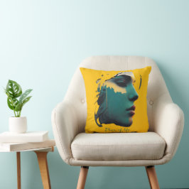 Cojín decorativo de arte de Cityscape | Acento res