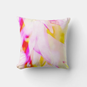 Cojín decorativo de arte de flores estilo acuarela