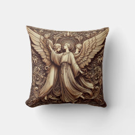 Cojín decorativo de arte de los ángeles de ayuda d