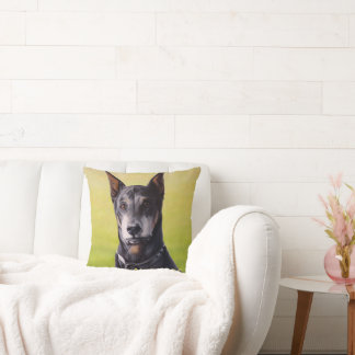 Cojín decorativo de arte de perro personalizado Do