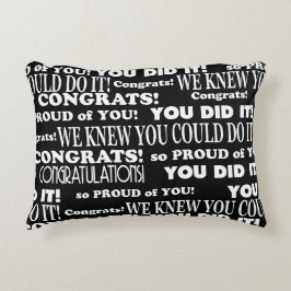Cojín decorativo de arte de Word de graduación en