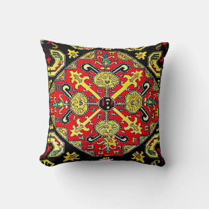 Cojín decorativo de arte folclórico armenio