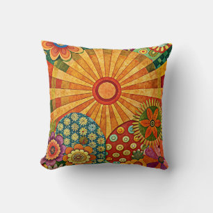 Cojín decorativo de arte hippie