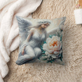 Cojín decorativo de arte Impasto Faux Relief Angel