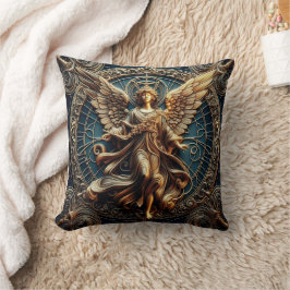 Cojín decorativo de arte Metallic Faux Relief Ange