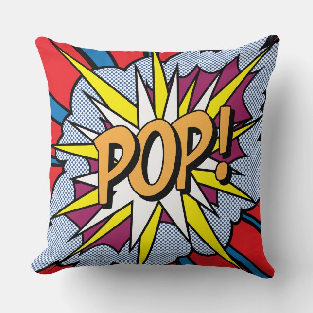 Cojín decorativo de arte pop (Anverso)