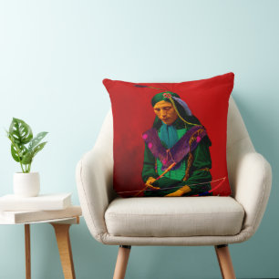 Cojín decorativo de arte pop cherokee americano na