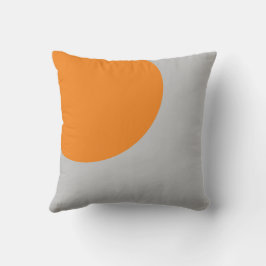 Cojín decorativo de Arte Resumen naranja y Gris