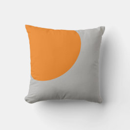 Cojín decorativo de Arte Resumen naranja y Gris