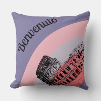 Cojín decorativo de Arte Retro Benvenuto Roma Colo