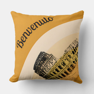 Cojín decorativo de Arte Retro Benvenuto Roma Colo