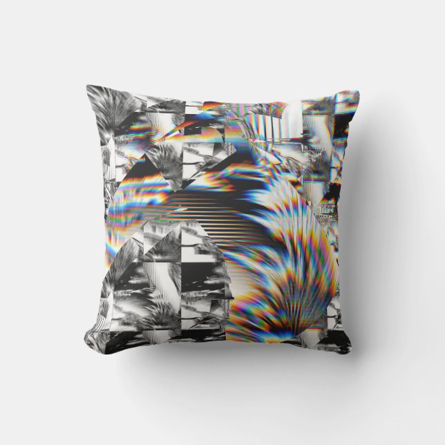 Cojín decorativo de ataque con arco iris (Anverso)