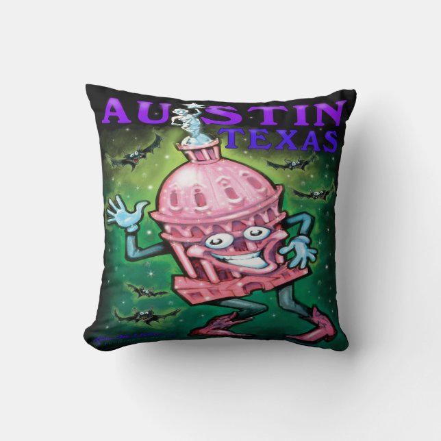 Cojín decorativo de Austin Texas (Anverso)