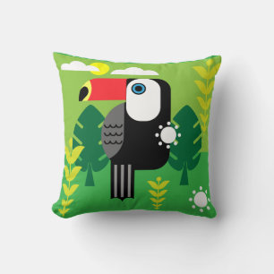 Cojín decorativo de Aves Tropicales Turcas