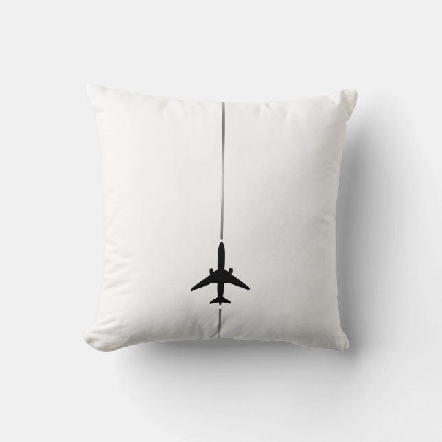 Cojín decorativo de Aviación minimalista (Anverso)