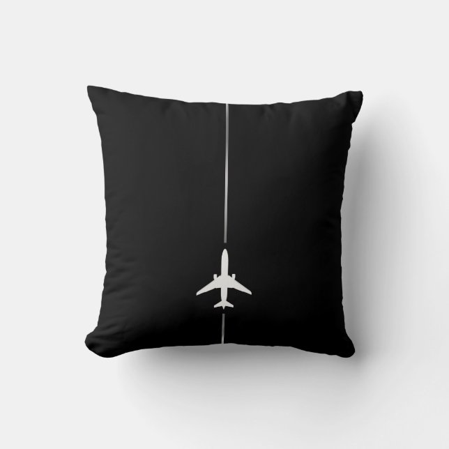 Cojín decorativo de Aviación minimalista (Anverso)