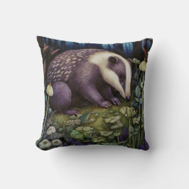 Cojín decorativo de Badger de Medianoche