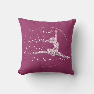 Cojín decorativo de bailarina de mariposa
