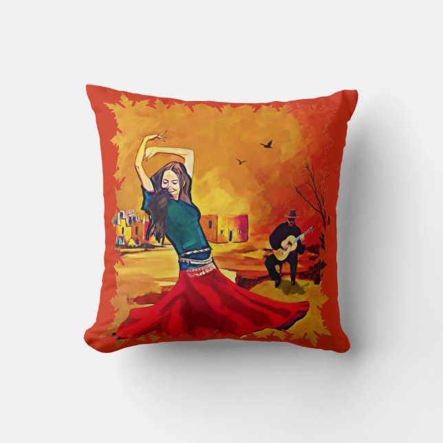 Cojín decorativo de bailarina GYPSY (Anverso)