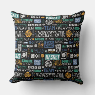 Cojín decorativo de baloncesto de 20" x 20"